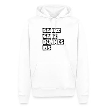 Ganz Dünnes Eis Risiko Umgangssprache Vorsicht - Männer Premium Bio Hoodie - Weiß - Vorne - Nico (187cm)