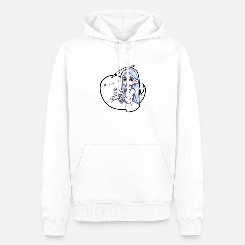 Geist Anime Mädchen - Männer Premium Bio Hoodie - Weiß