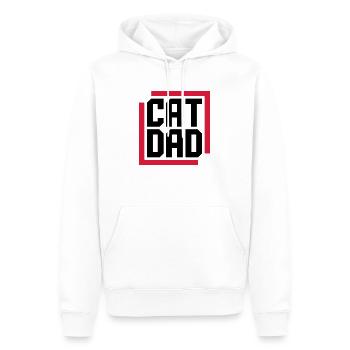 Cat Dad Logo Design - Männer Premium Bio Hoodie - Weiß - Vorne - Nico (187cm)