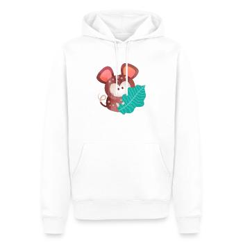 Cute Garden Mouse - Men’s Premium Organic Hoodie - white - Front - Nico (187cm)