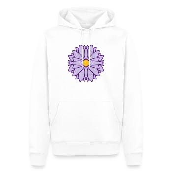 Runde Hübsche Blume Design - Männer Premium Bio Hoodie - Weiß - Vorne - Nico (187cm)