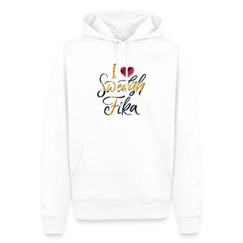 Suède Suède Viking Norden Scandinavie fika - Sweat à capuche Premium bio Homme - blanc - Devant - Nico (187cm)