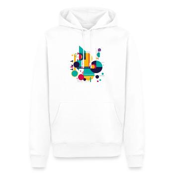 Design abstrait - Sweat à capuche Premium bio Homme - blanc - Devant - Nico (187cm)