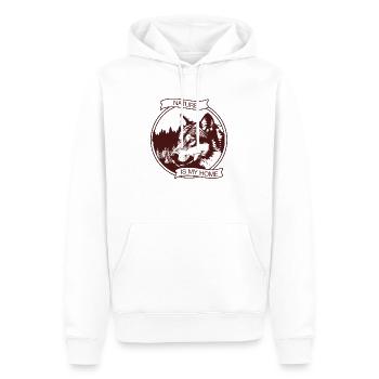 La nature est ma maison - Sweat à capuche Premium bio Homme - blanc - Devant - Nico (187cm)