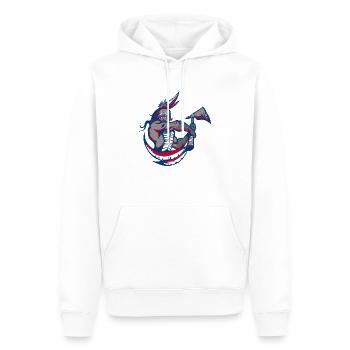 indianer - Männer Premium Bio Hoodie - Weiß - Vorne - Nico (187cm)