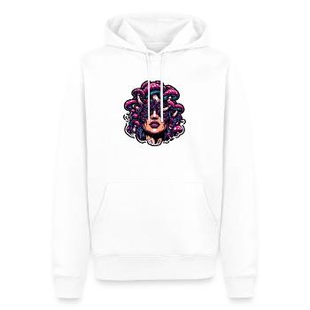 Psychedelische Pilzschönheit - Männer Premium Bio Hoodie - Weiß - Vorne - Nico (187cm)