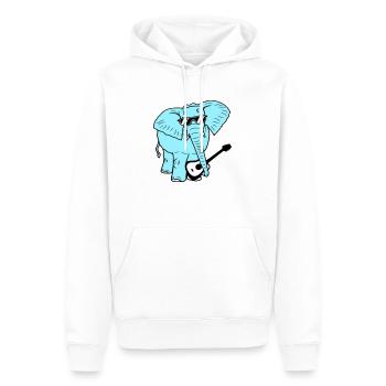 Elefant Spielt Gitarre Musik Party Band Gitarrist - Männer Premium Bio Hoodie - Weiß - Vorne - Nico (187cm)