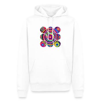 Funky abstract - Men’s Premium Organic Hoodie - white - Front - Nico (187cm)