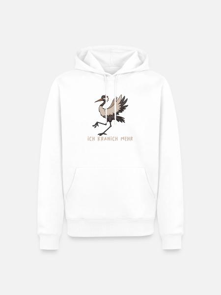 Ich Kranich Mehr - Männer Premium Bio Hoodie - Weiß