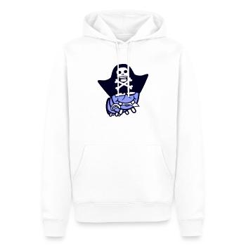Raupe Loch Piraten Kapitän Mütze Lustig Süß Comic - Männer Premium Bio Hoodie - Weiß - Vorne - Nico (187cm)