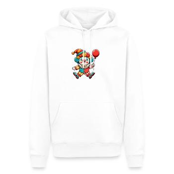 clown - Männer Premium Bio Hoodie - Weiß - Vorne - Nico (187cm)