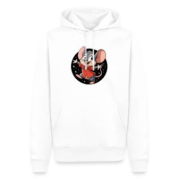 Mouse dances in the night - Men’s Premium Organic Hoodie - white - Front - Nico (187cm)