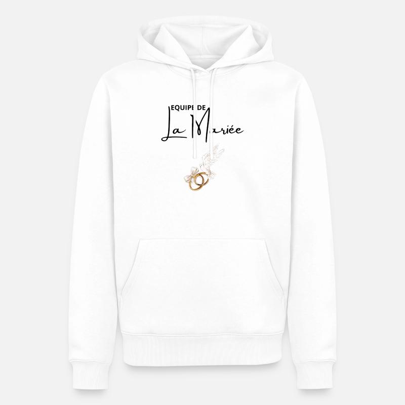 Équipe de La mariée - Sweat à capuche Premium bio Homme - blanc