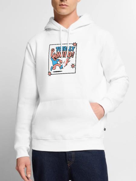 Explosion d’énergie comique - Sweat à capuche Premium bio Homme - blanc - Devant - Nico (187cm)