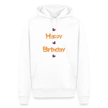 ALLES GUTE ZUM GEBURTSTAG!. ALLES GUTE ZUM GEBURTSTAG!. JAHRESTAG. - Männer Premium Bio Hoodie - Weiß - Vorne - Nico (187cm)