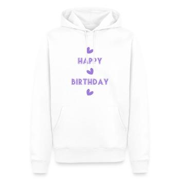ALLES GUTE ZUM GEBURTSTAG!. ALLES GUTE ZUM GEBURTSTAG!. JAHRESTAG. - Männer Premium Bio Hoodie - Weiß - Vorne - Nico (187cm)