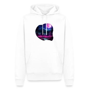 full moon nature - Men’s Premium Organic Hoodie - white - Front - Nico (187cm)