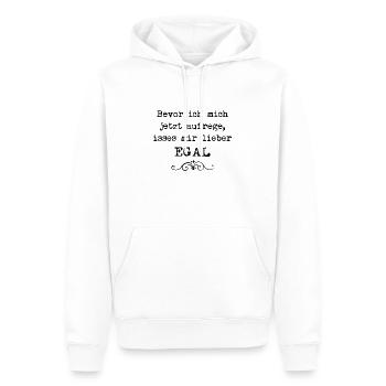 163 Bevor ich mich aufrege - Männer Premium Bio Hoodie - Weiß - Vorne - Nico (187cm)