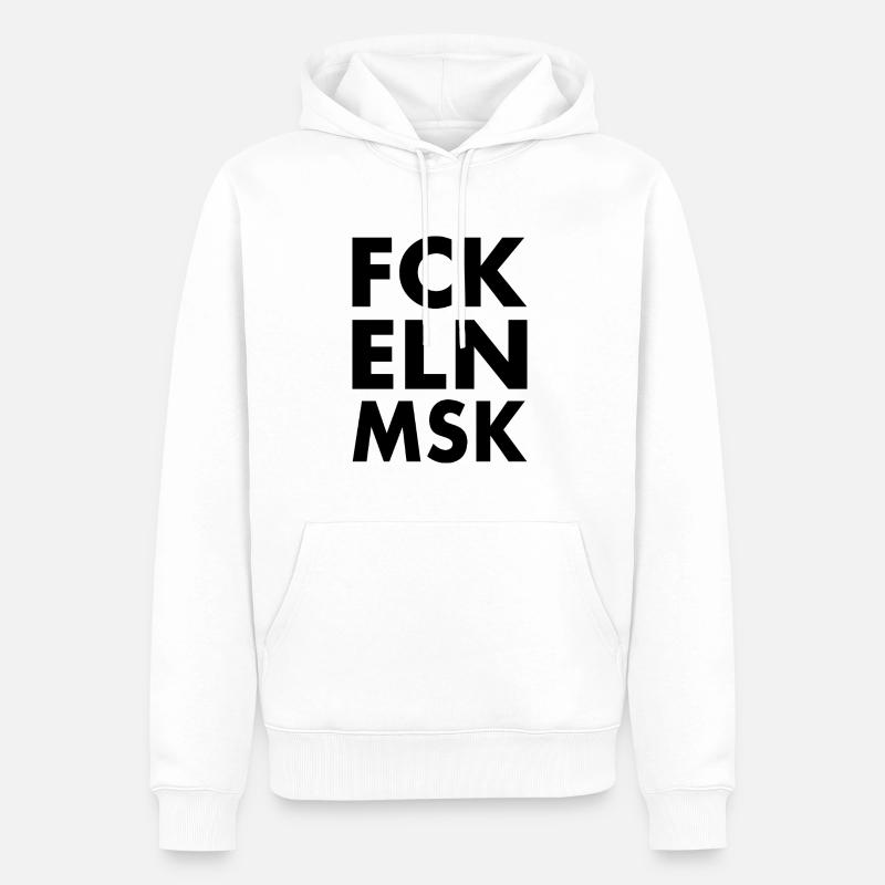 Fck eln msk - Sweat à capuche Premium bio Homme - blanc