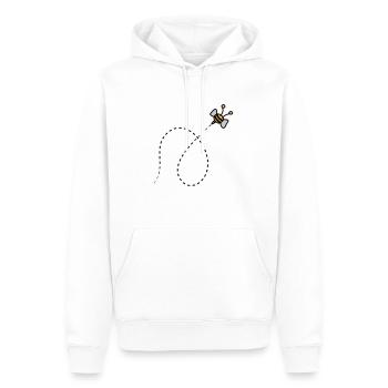 Gestrichelte Linie Biene - Männer Premium Bio Hoodie - Weiß - Vorne - Nico (187cm)