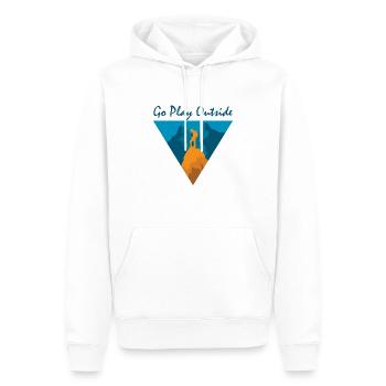 Go Play Outside - Männer Premium Bio Hoodie - Weiß - Vorne - Nico (187cm)