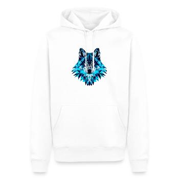 Nachtwolf - Männer Premium Bio Hoodie - Weiß - Vorne - Nico (187cm)