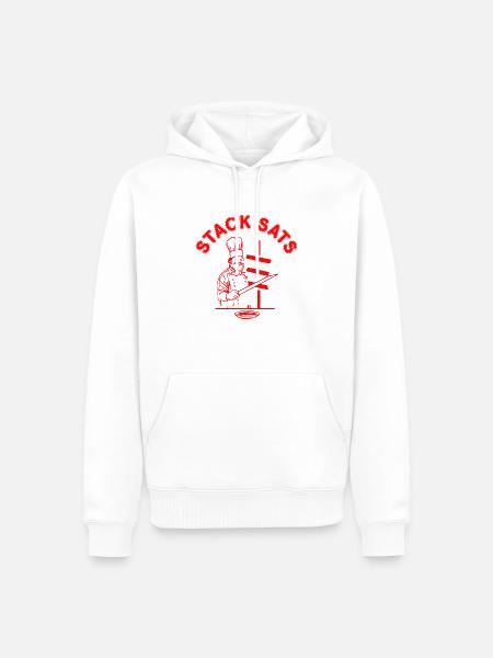 Stack Sats Döner Kebab - Männer Premium Bio Hoodie - Weiß