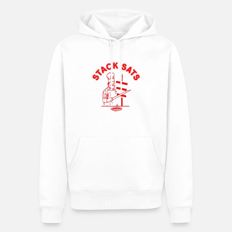 Stack Sats Döner Kebab - Männer Premium Bio Hoodie - Weiß