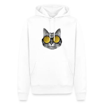 Lunettes de soleil pour chat - Sweat à capuche Premium bio Homme - blanc - Devant - Nico (187cm)