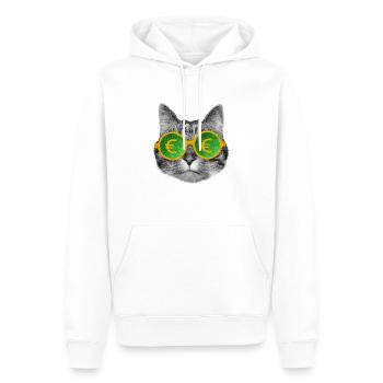 Katzengeldbrille - Männer Premium Bio Hoodie - Weiß - Vorne - Nico (187cm)
