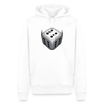 666 - Sweat à capuche Premium bio Homme - blanc - Devant - Nico (187cm)