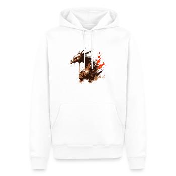 Drache Anime Style - König der Lüfte - Männer Premium Bio Hoodie - Weiß - Vorne - Nico (187cm)