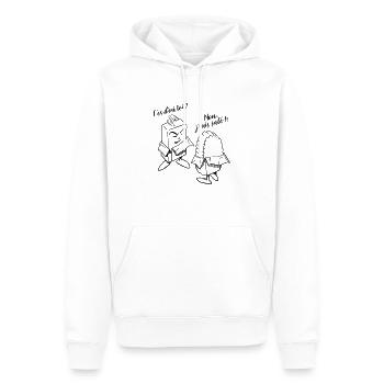 2 beurres - Sweat à capuche Premium bio Homme - blanc - Devant - Nico (187cm)