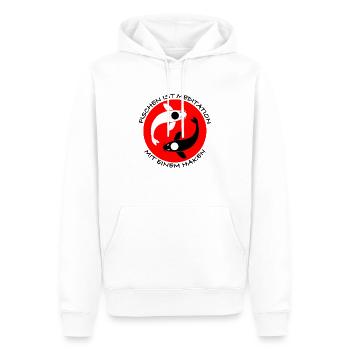 Fischen ist Meditation mit einem Haken. Yin & Yang - Männer Premium Bio Hoodie - Weiß - Vorne - Nico (187cm)