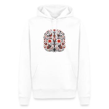 Vintage-Vögel - Männer Premium Bio Hoodie - Weiß - Vorne - Nico (187cm)