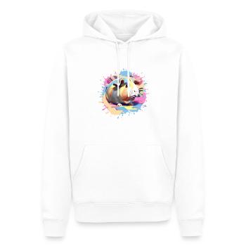Cochon d’Inde, Graffiti, Peinture, Coloré - Sweat à capuche Premium bio Homme - blanc - Devant - Nico (187cm)