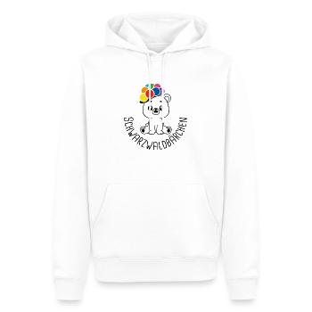 Schwarzwaldbärchen - Männer Premium Bio Hoodie - Weiß - Vorne - Nico (187cm)