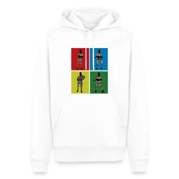 Dancing Woman - Men’s Premium Organic Hoodie - white - Front - Nico (187cm)
