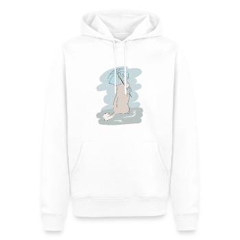 Illustriertes Design mit Viscacha - Männer Premium Bio Hoodie - Weiß - Vorne - Nico (187cm)