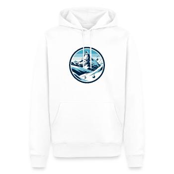 Matterhorn Zermatt Winter Ski fahren Fun cool - Männer Premium Bio Hoodie - Weiß - Vorne - Nico (187cm)