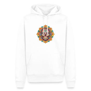 Day of the Dead Sugar Skull - Men’s Premium Organic Hoodie - white - Front - Nico (187cm)