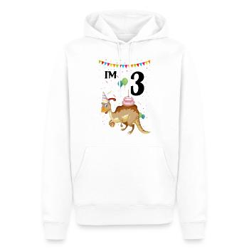 Parasaurolophus pour les dinosaures et les chasseurs de fosil - Sweat à capuche Premium bio Homme - blanc - Devant - Nico (187cm)