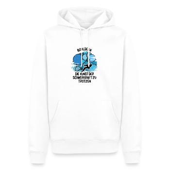Vintage Bouldern Boulderer Klettern Kletterer - Männer Premium Bio Hoodie - Weiß - Vorne - Nico (187cm)