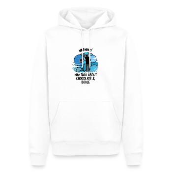 Boule Petanque Boccia Boules Schokolade - Männer Premium Bio Hoodie - Weiß - Vorne - Nico (187cm)