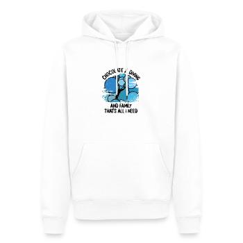 Plongeurs Plongée sous-marine Plongée sous-marine Plongée sous-marine - Sweat à capuche Premium bio Homme - blanc - Devant - Nico (187cm)