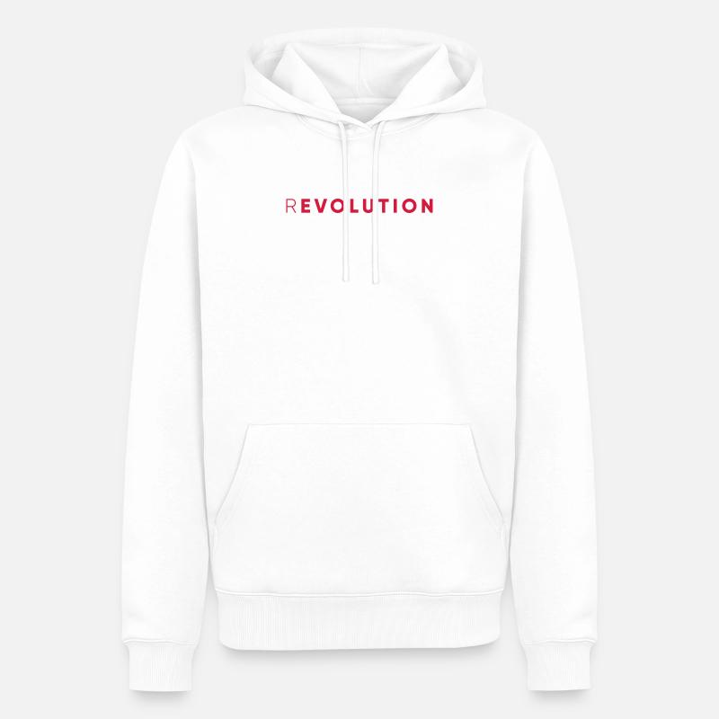 R+Evolution - Männer Premium Bio Hoodie - Weiß