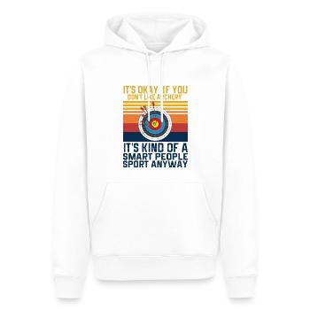 Lustiger Bogensport Spruch Bogenschießen - Männer Premium Bio Hoodie - Weiß - Vorne - Nico (187cm)