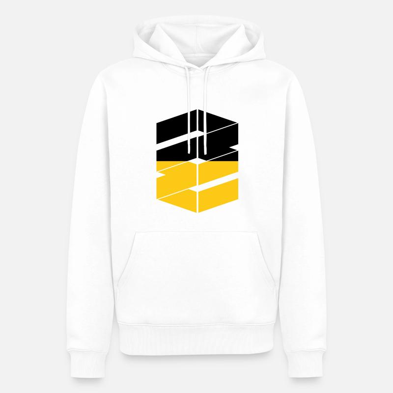 Drapeau du Bade-Wurtemberg Heimat Stuttgart - Sweat à capuche Premium bio Homme - blanc