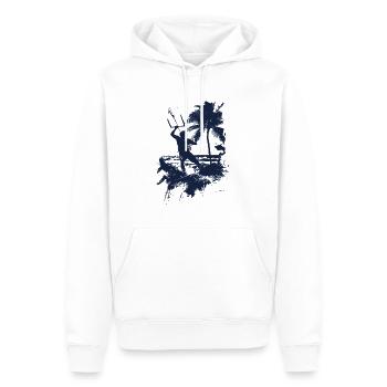 Kitesurfen monochrom blau - Männer Premium Bio Hoodie - Weiß - Vorne - Nico (187cm)