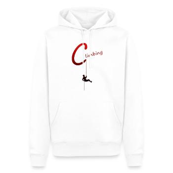 Klettern Kletterer Climbing Abseilen - Männer Premium Bio Hoodie - Weiß - Vorne - Nico (187cm)